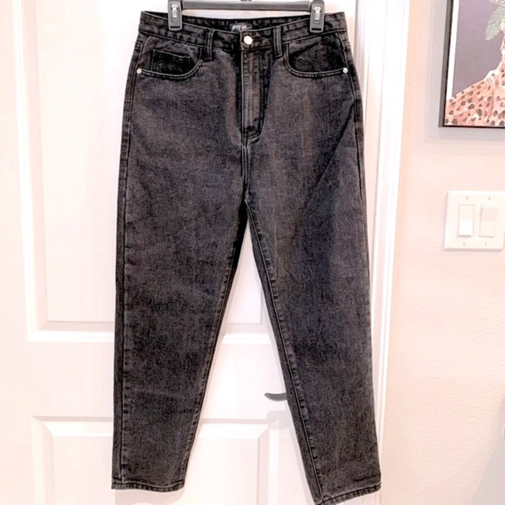 Nasty Gal Debbie High-waisted Black Mom Jeans Size 8 NWT